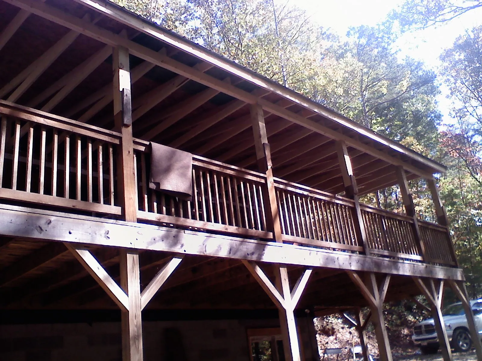 Timber framing under a new elevated porch and deck — Roof Leak Repair in Selinsgrove by Roofing Brothers